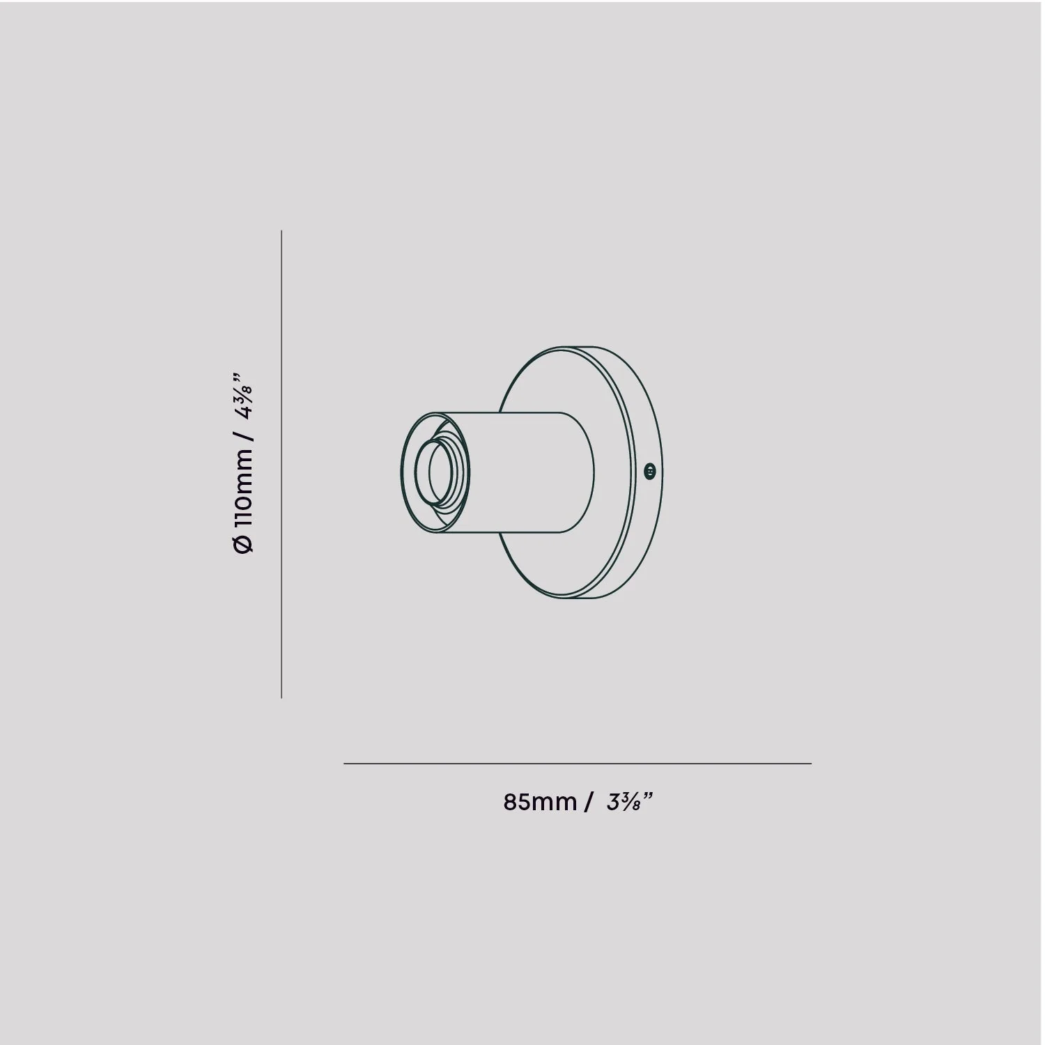 Lochan Wall Light in Graphite + Sphere III - Image 6