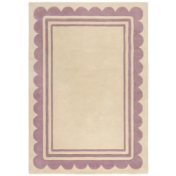 Lois Scallop Border Wool Circle Rug - Image 14