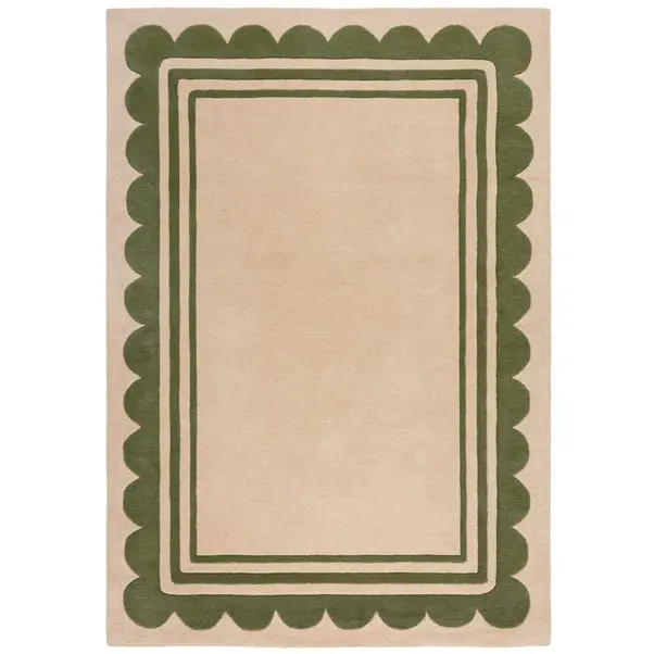 Lois Scallop Border Wool Circle Rug - Image 5