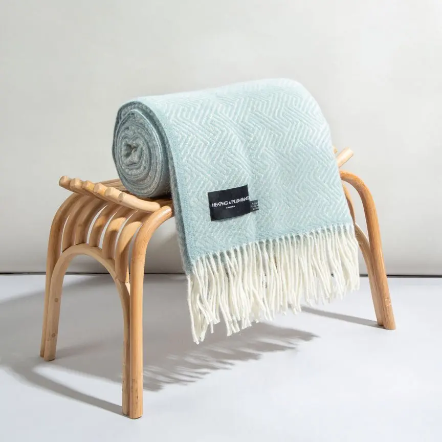 Lollypop - Pure New Wool Blanket - Duck Egg