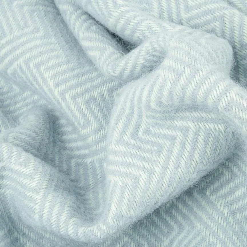 Lollypop - Pure New Wool Blanket - Duck Egg - Image 5