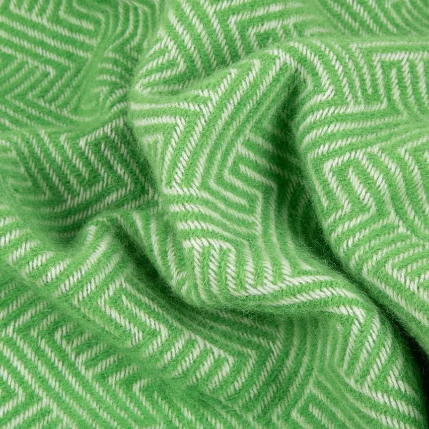 Lollypop - Pure New Wool Blanket - Green - Image 4
