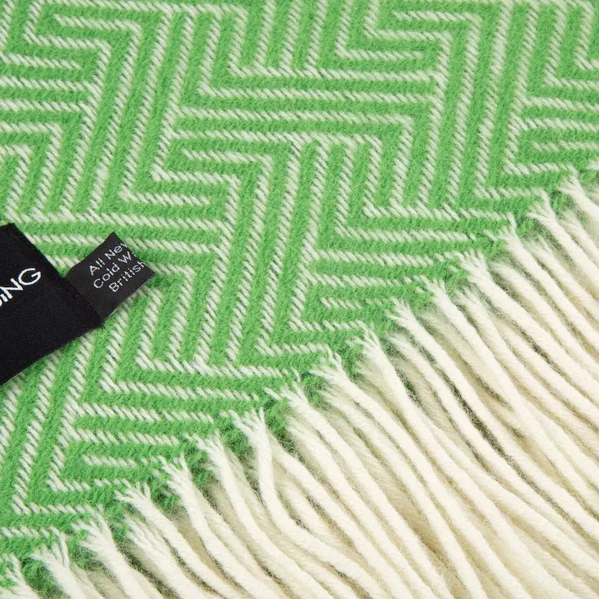 Lollypop - Pure New Wool Blanket - Green - Image 5