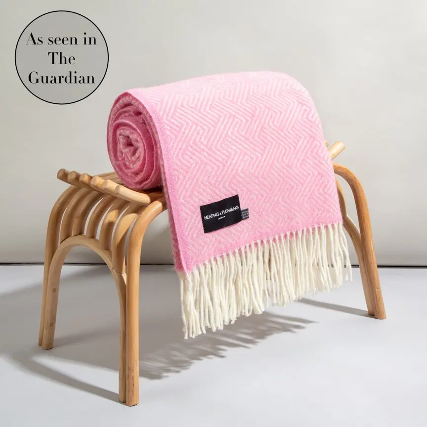 Lollypop - Pure New Wool Blanket - Pink