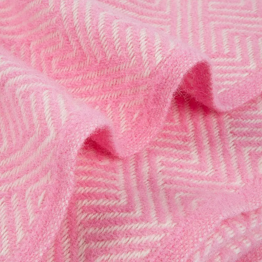 Lollypop - Pure New Wool Blanket - Pink - Image 6