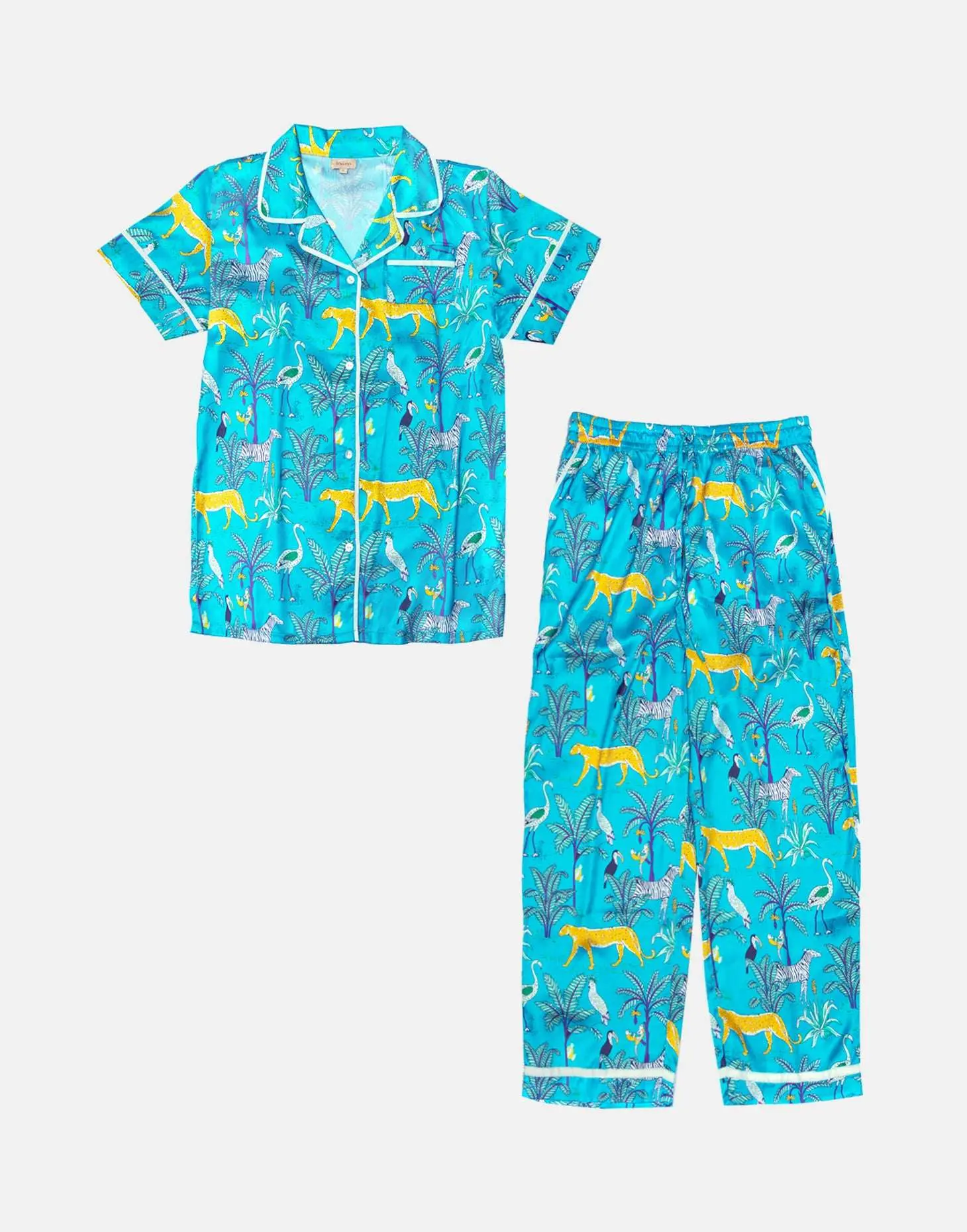 Lomami Leopard Women's Satin Pyjamas - Image 8