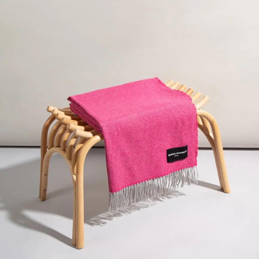 Cerise Love Stories 100% Cashmere Blanket