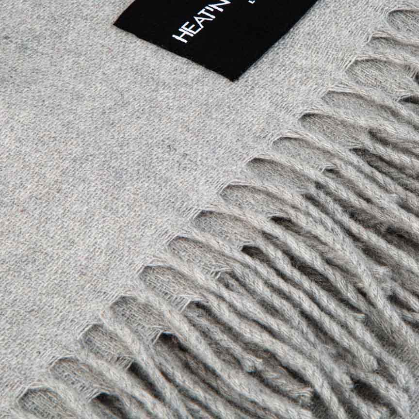 Light Grey Love Stories 100% Cashmere Blanket - Image 6
