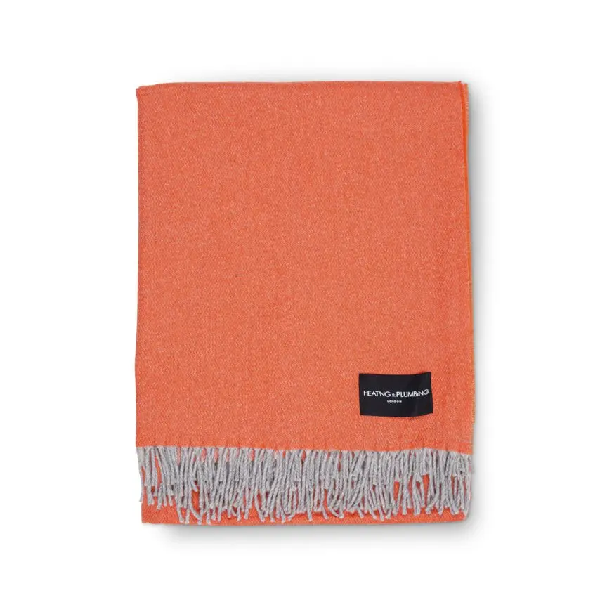 Tangerine Love Stories 100% Cashmere Blanket - Image 6