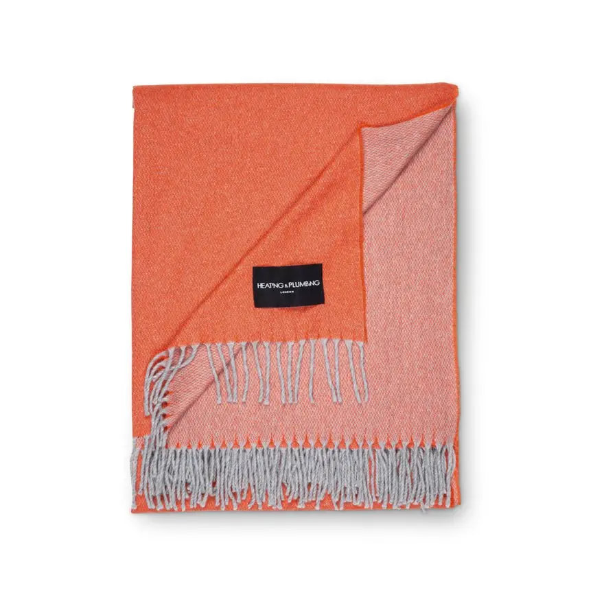 Tangerine Love Stories 100% Cashmere Blanket - Image 7