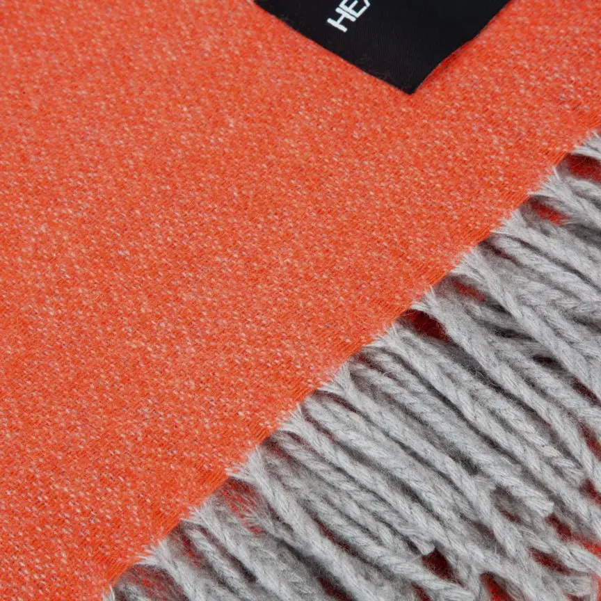 Tangerine Love Stories 100% Cashmere Blanket - Image 8