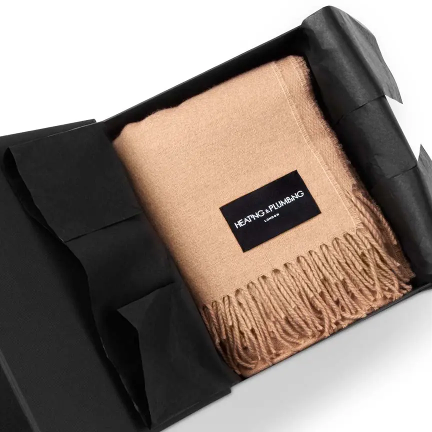 Toasted Oats Love Stories 100% Cashmere Blanket - Image 3