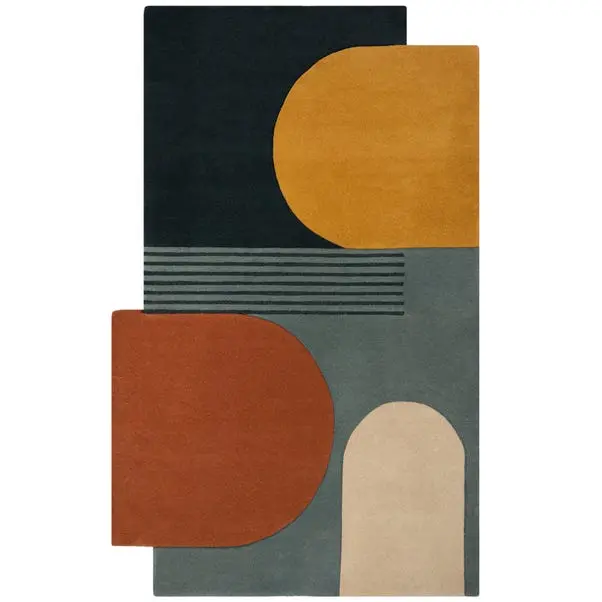 Lozenge Abstract Wool Rug - Image 2