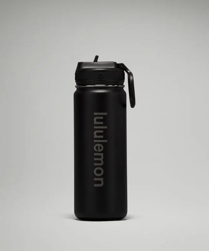 Black Back to Life Sport Bottle 18oz Straw Lid - Image 3