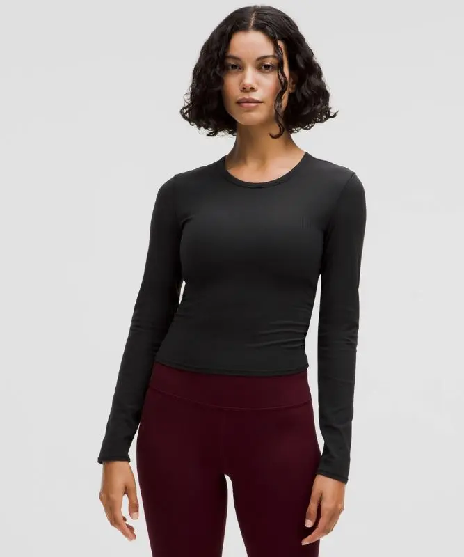 Women's All It Takes Back-Twist Ribbed Long-Sleeve Shirt