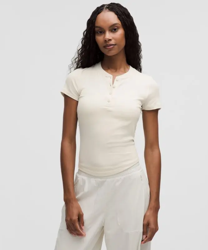 Women's Hold Tight Short-Sleeve Henley Top