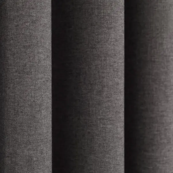 Luna Brushed Blackout Eyelet Curtains - Image 3