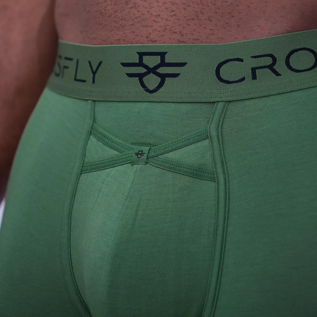 Lux Men's 7" Boxers - Olive/Black - Image 2