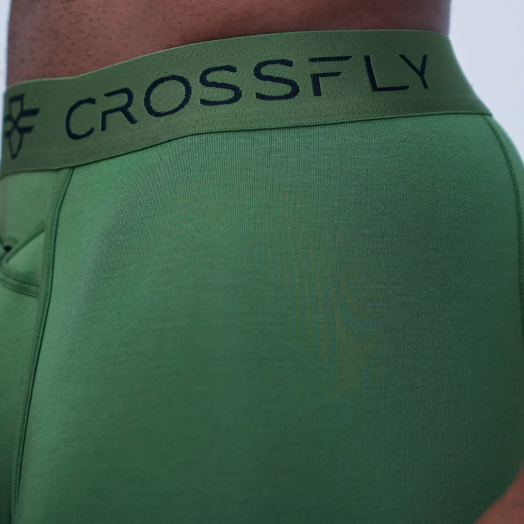 Lux Men's 7" Boxers - Olive/Black - Image 4