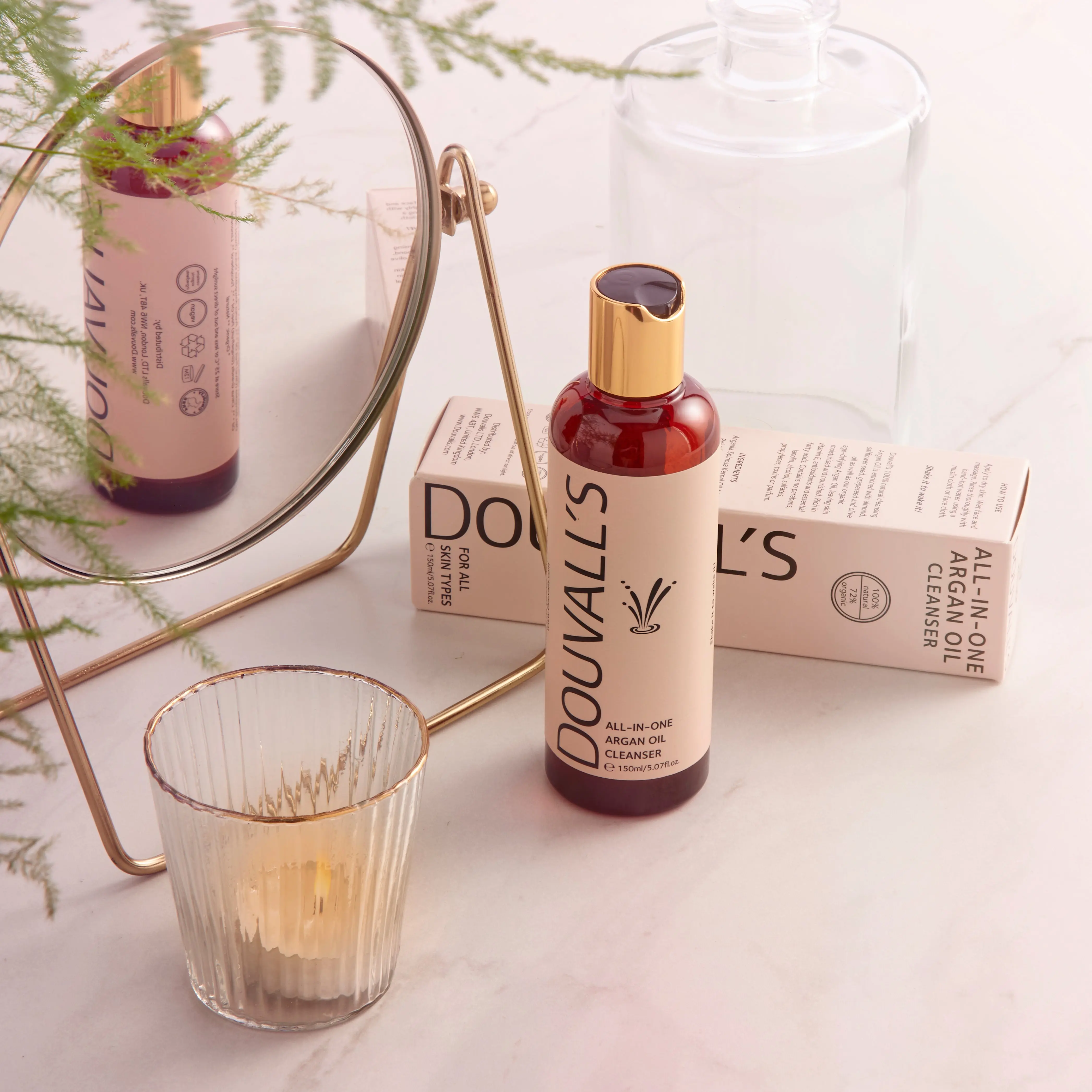 Luxury Argan Gift Set containing 150ml argan cleanser and 50ml organic first cold pressed argan oil - Image 4
