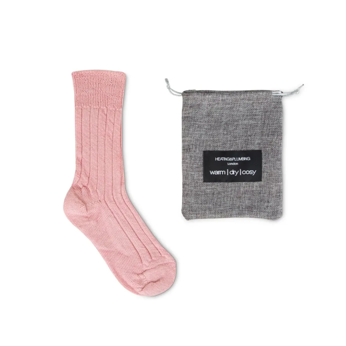 Luxury lounge socks in alpaca - Light pink - Image 4