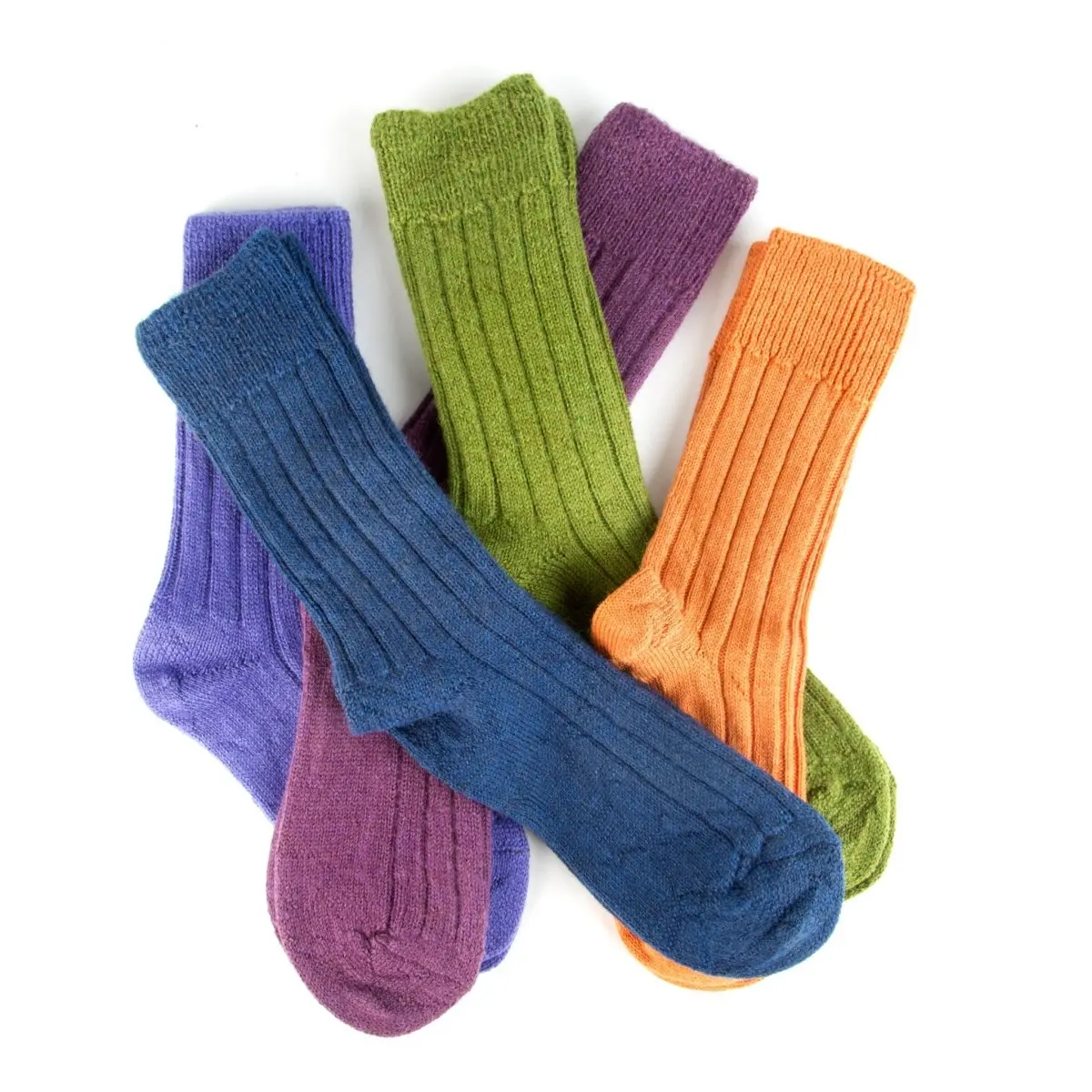 Luxury lounge socks in British alpaca - Lilac - Image 5