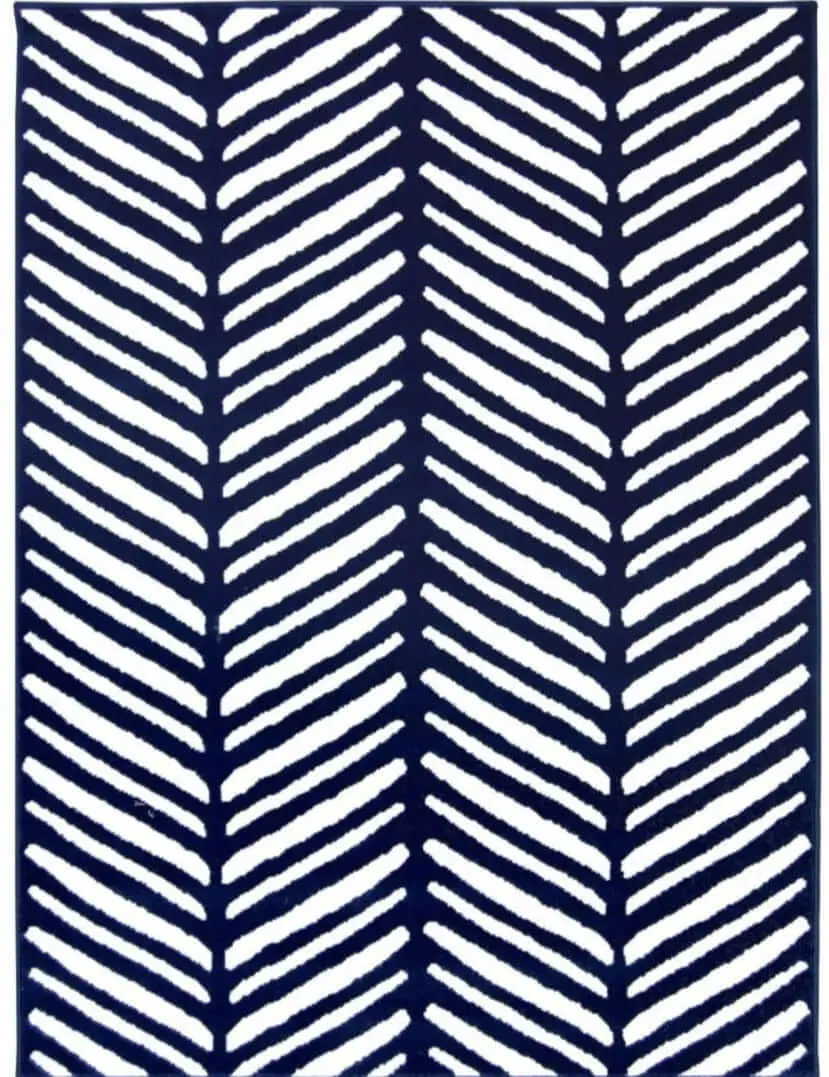 Maestro Herringbone Blue Rug