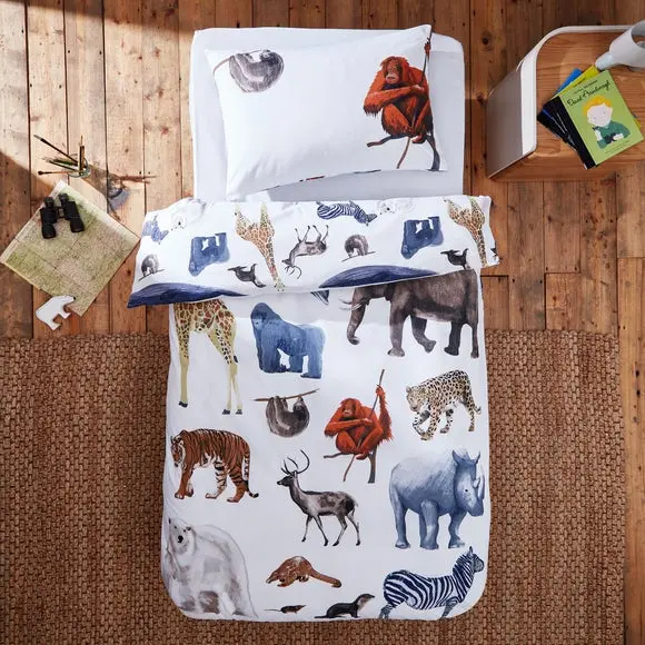 Mammals Duvet Cover and Pillowcase Set