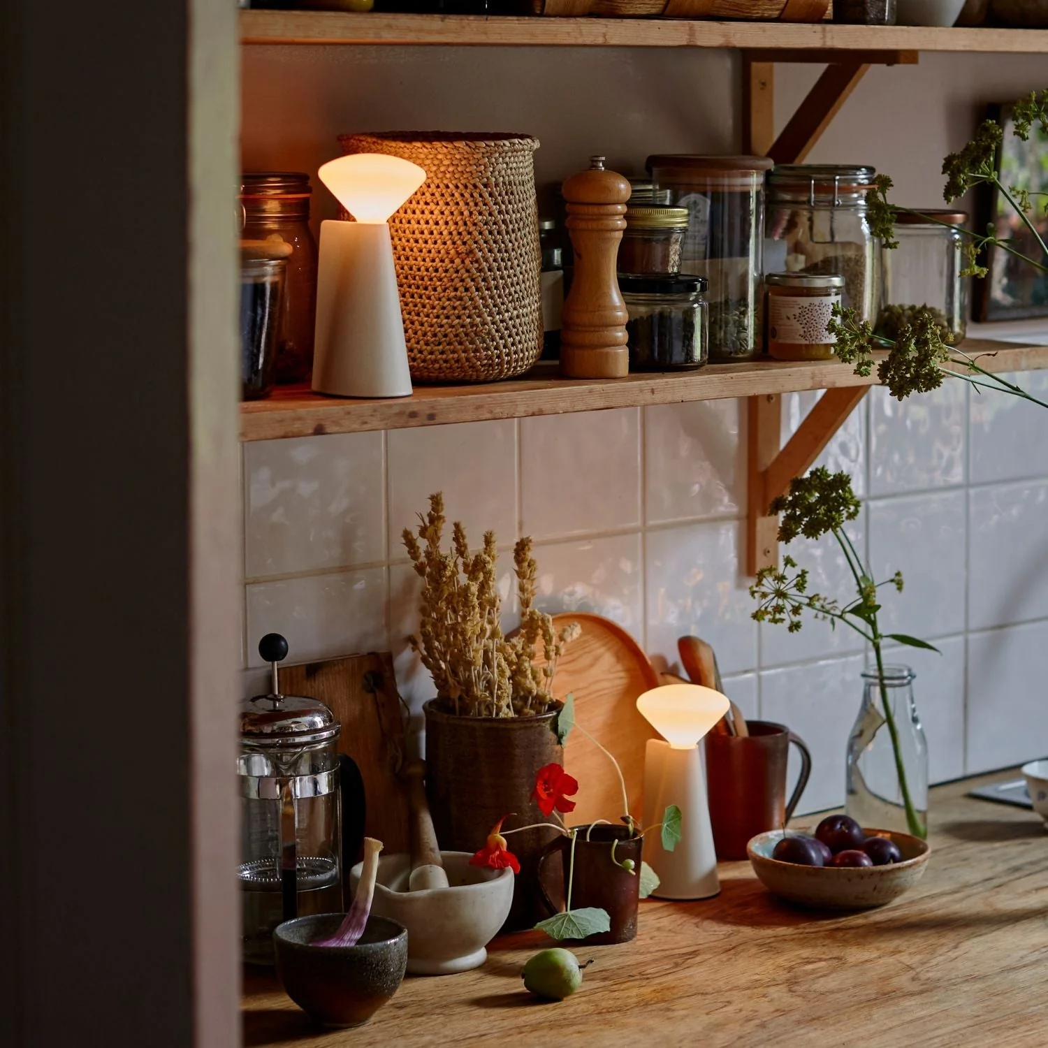 Mantle Portable Lamp in Stone White - Image 3