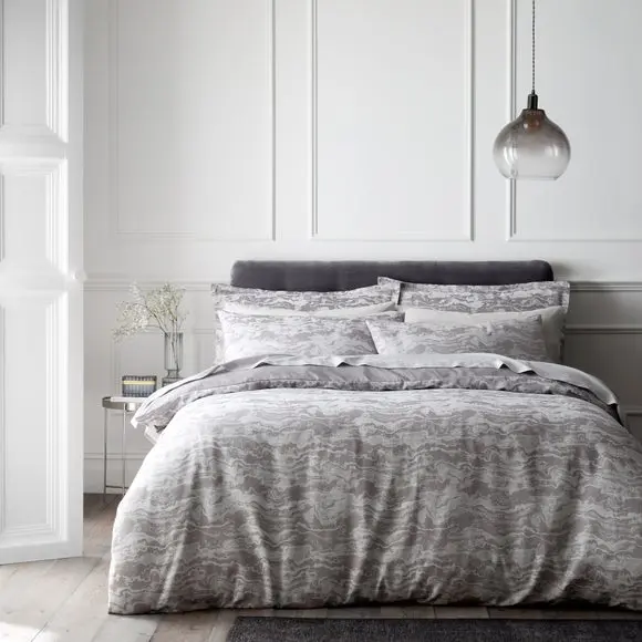 Marble Jacquard Duvet Cover and Pillowcase Set
