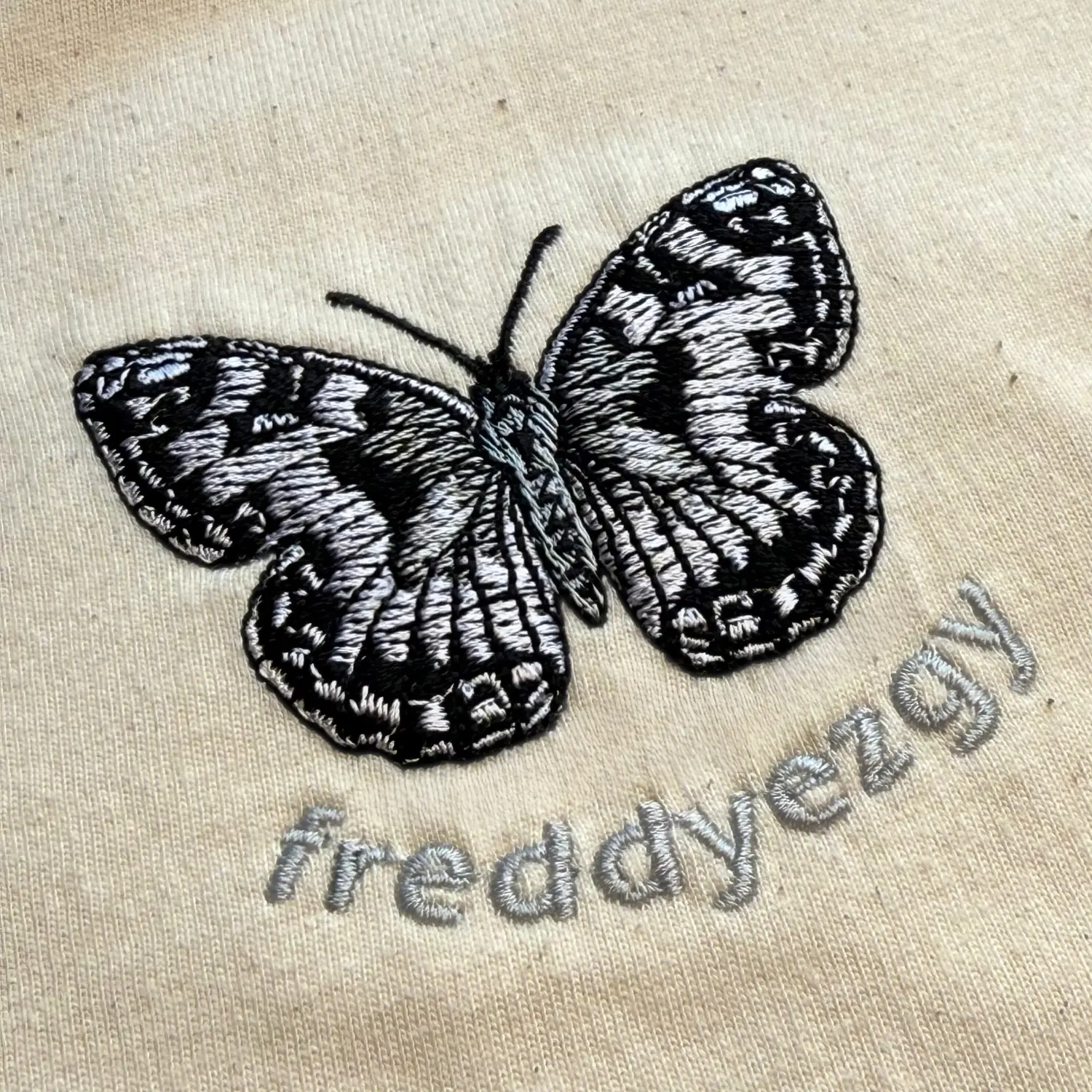 Marbled White Butterfly Cropped Hoodie - Butterfly - Unisex Relaxed Fit - Image 3