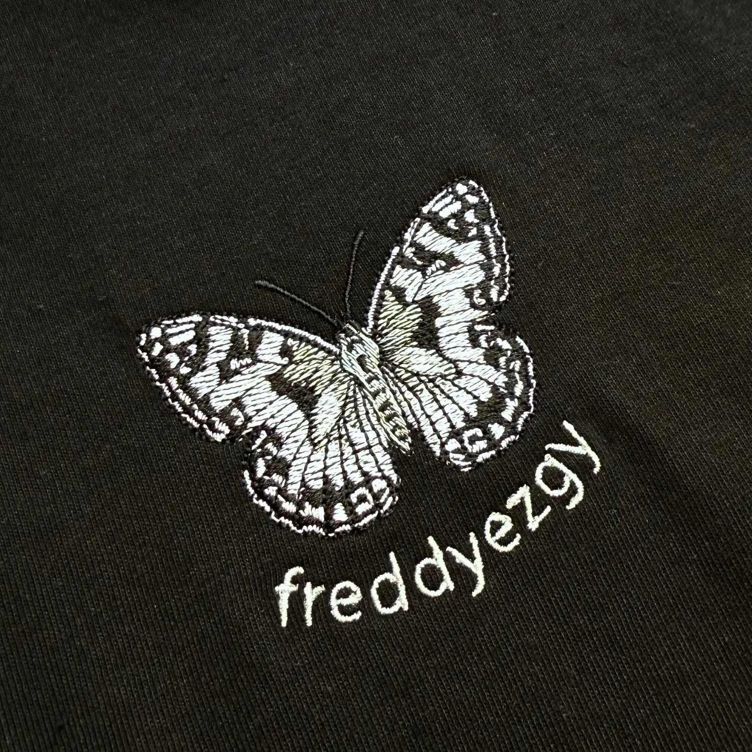Marbled White Butterfly Cropped Hoodie - Butterfly - Unisex Relaxed Fit - Image 5