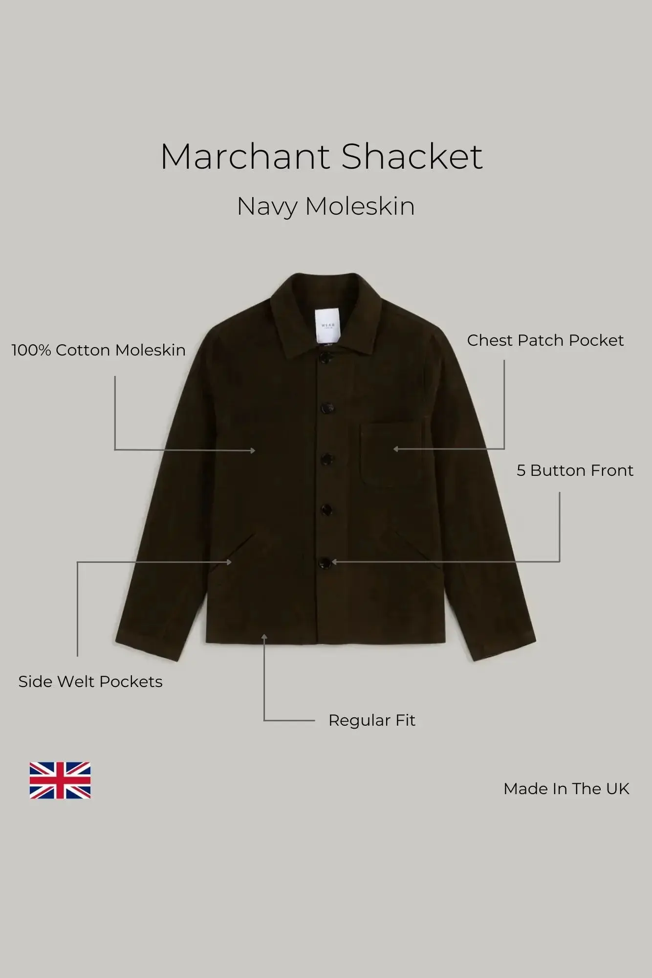 Marchant Jacket  - Olive Moleskin - Image 6