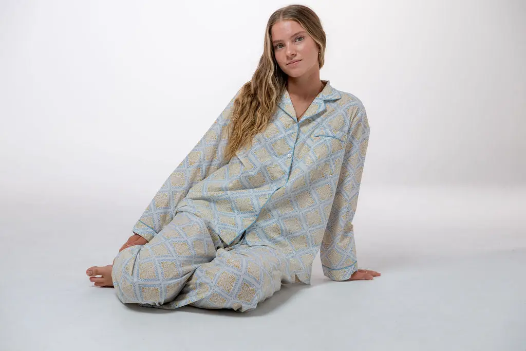 Mari Block Printed Women's Pyjama Trouser Set