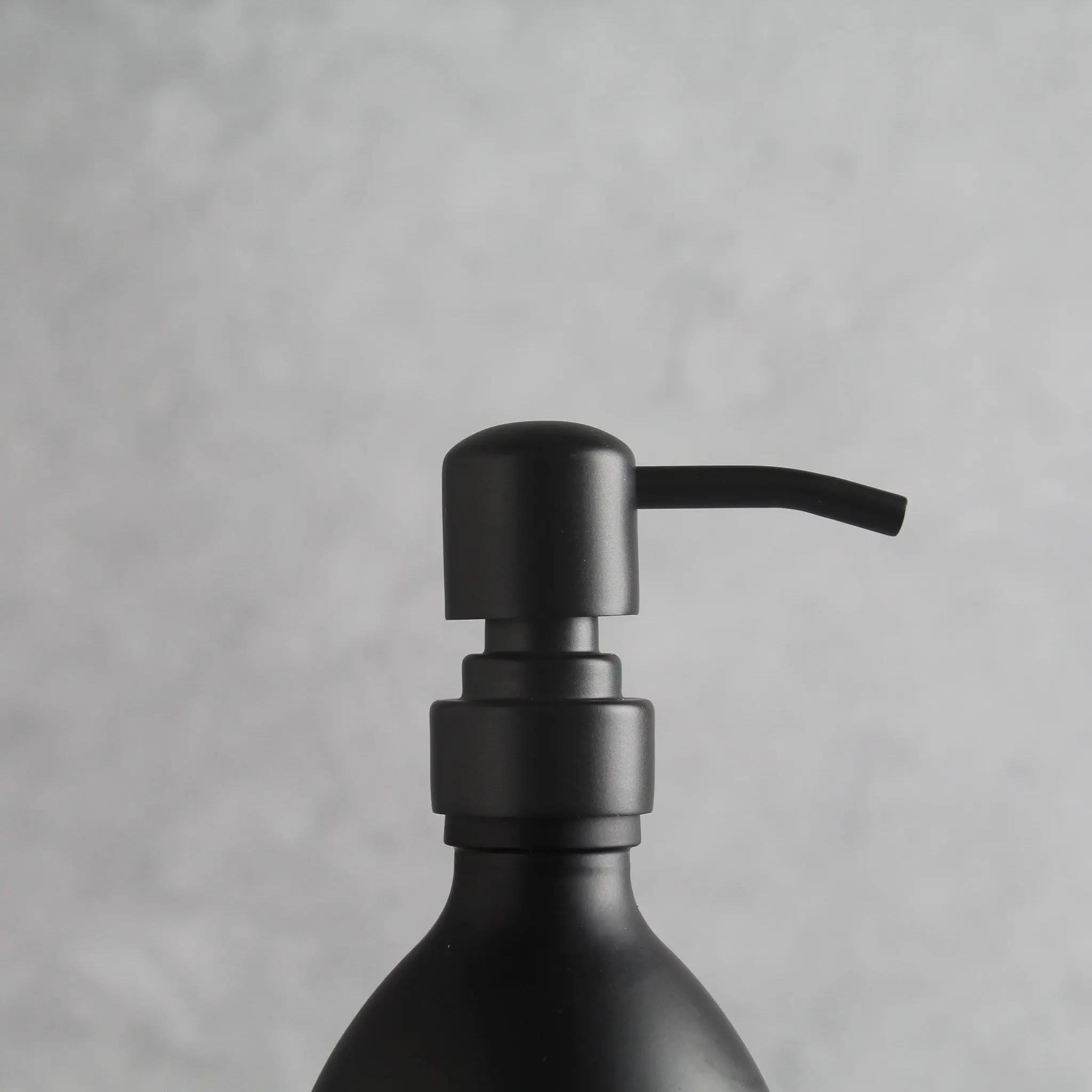 Matte Black Glass Dispenser Bottle With Matte Black Pump - Image 8