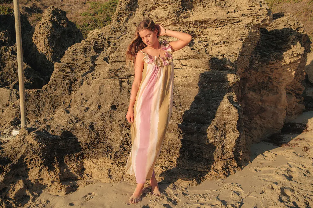 Meher Ruffle Neck Long Dress - Image 3