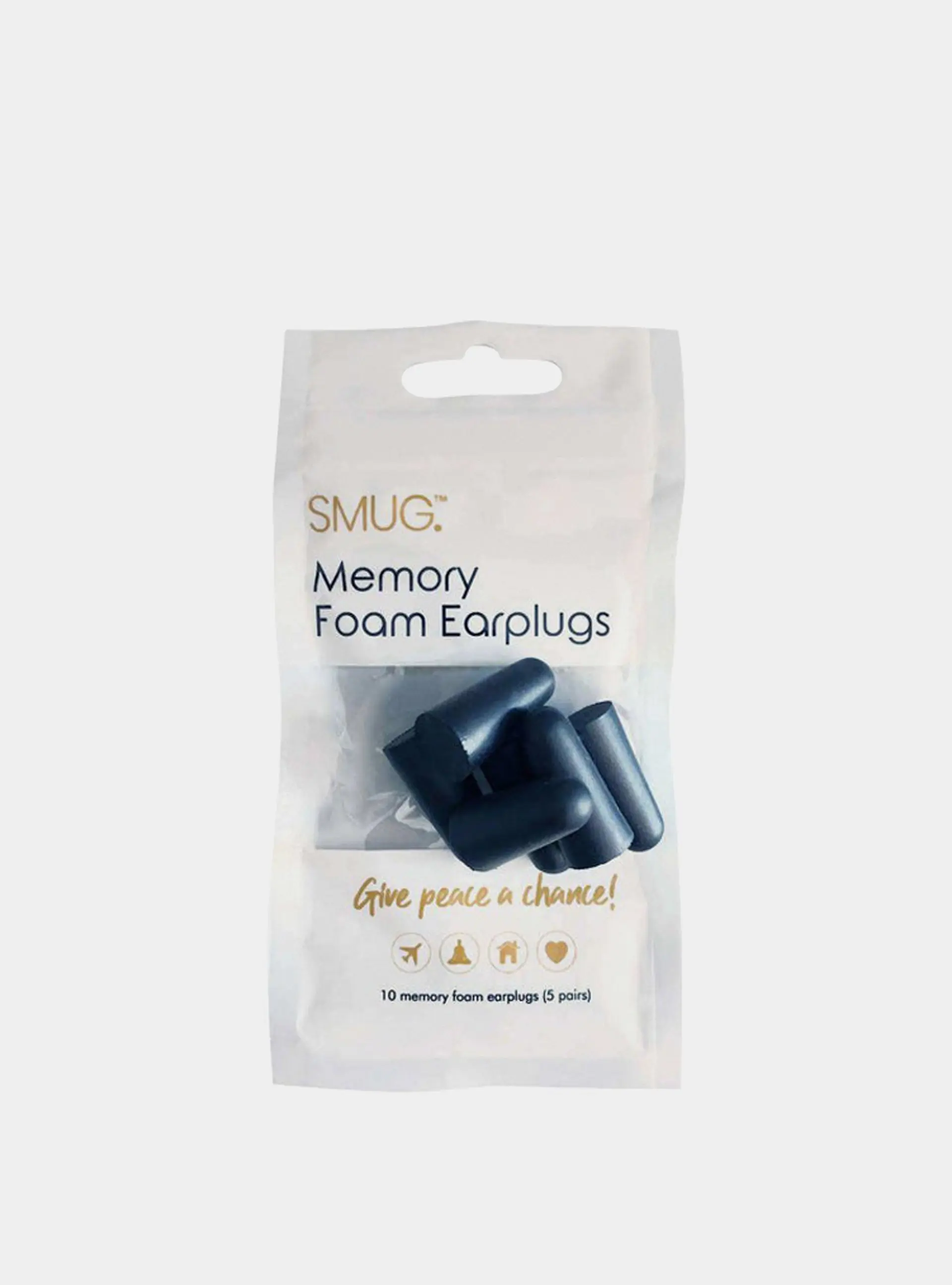 Memory Foam Earplugs - Black (1 pack)
