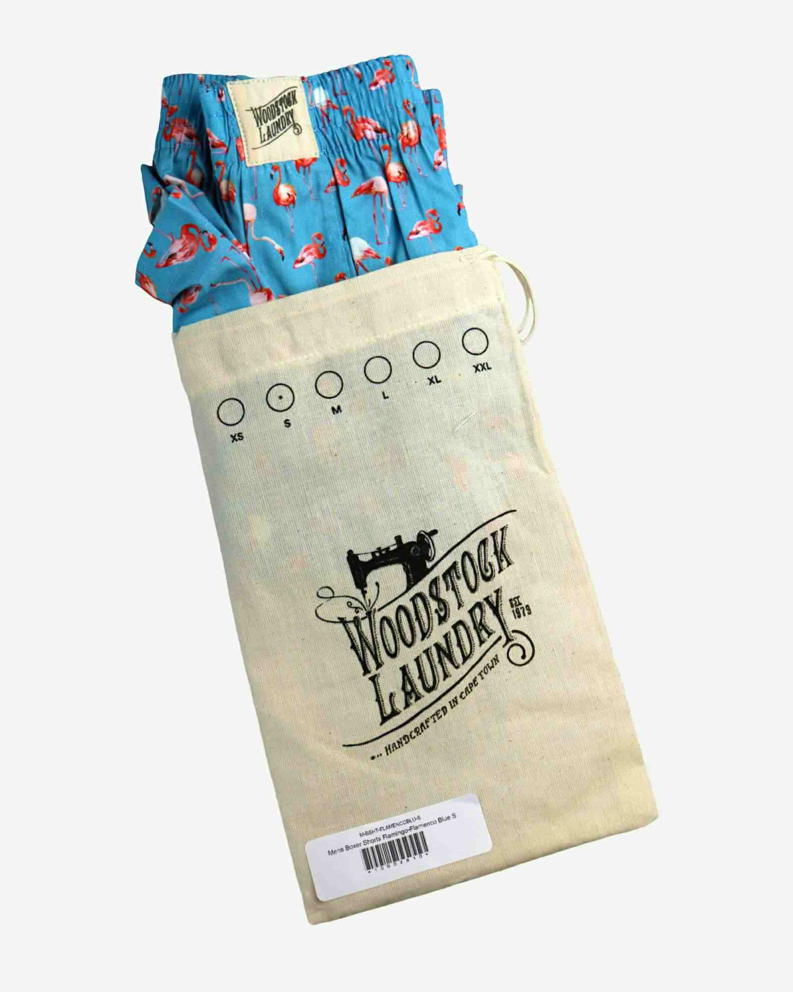 Mens Boxer Shorts - Blue Flamingos - Image 6