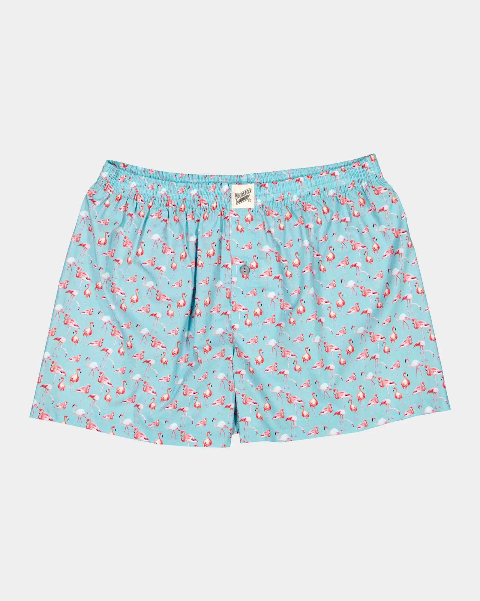 Mens Boxer Shorts - Blue Flamingos - Image 7