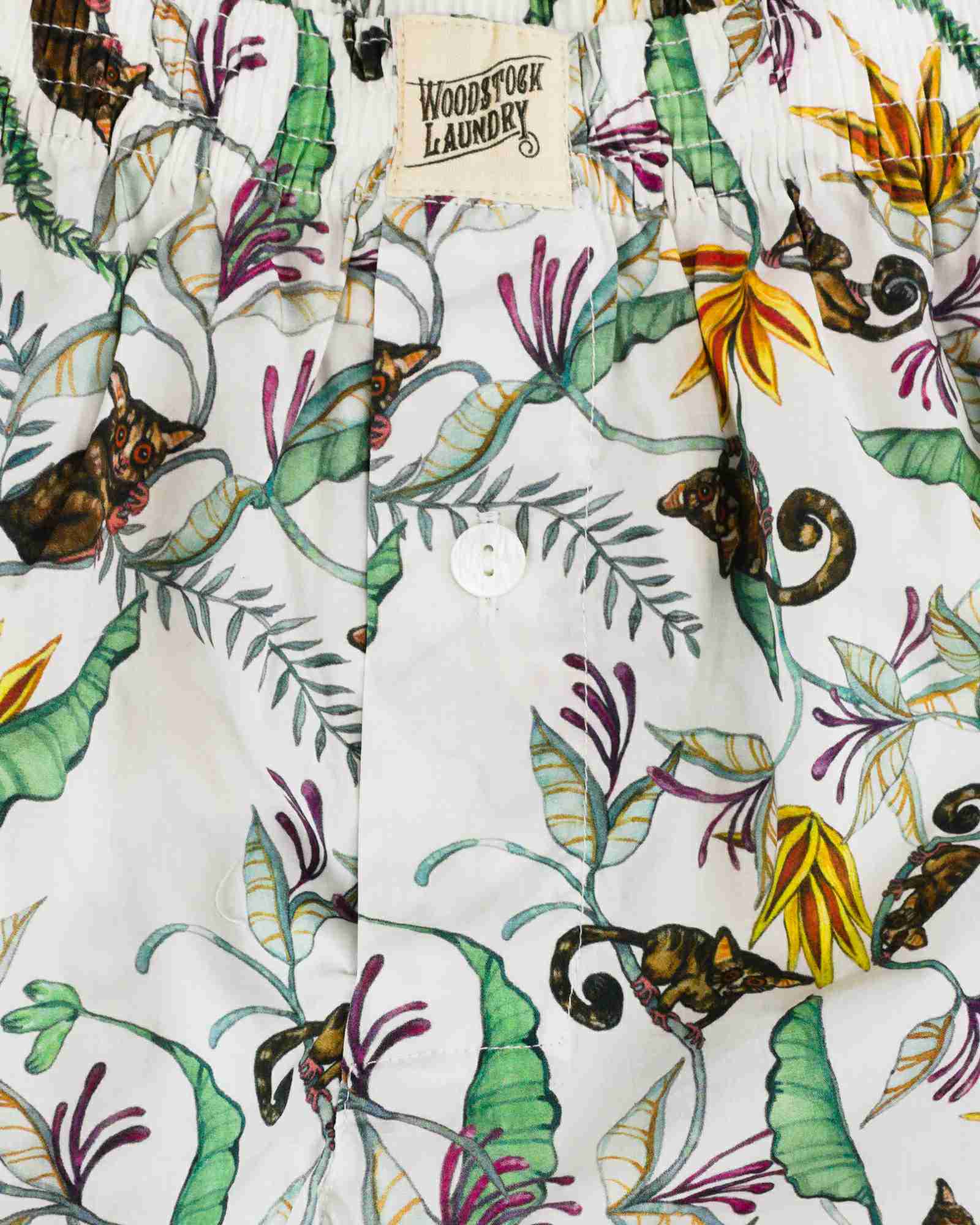 Mens Boxer Shorts - Night Monkeys White - Image 2
