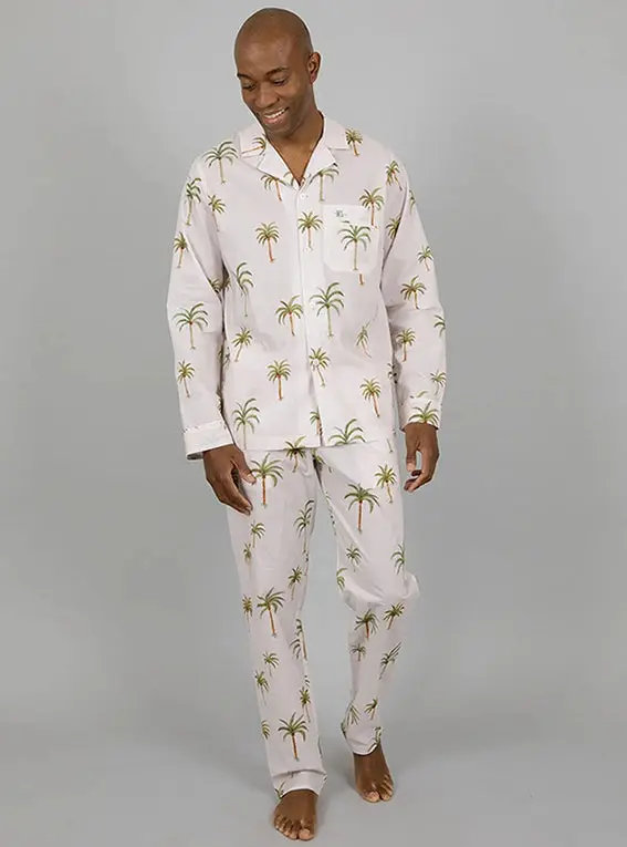 Palm Beach Mens Cotton Pyjama Trouser Set