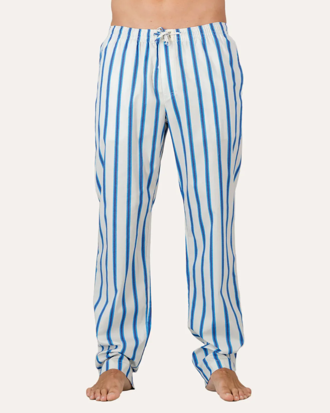 Mens Lounge Pants - Retro Blue Stripe