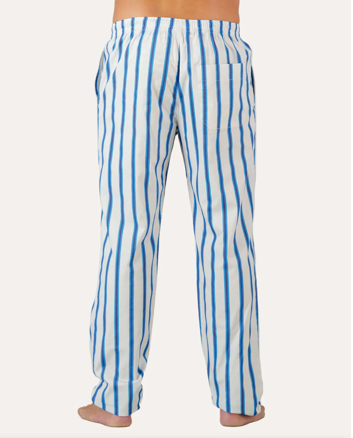 Mens Lounge Pants - Retro Blue Stripe - Image 2