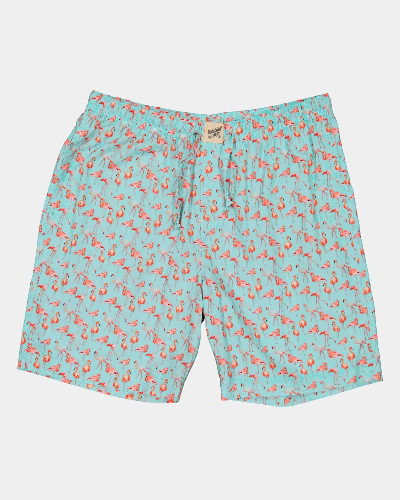 Mens Lounge Shorts - Blue Flamingos - Image 3
