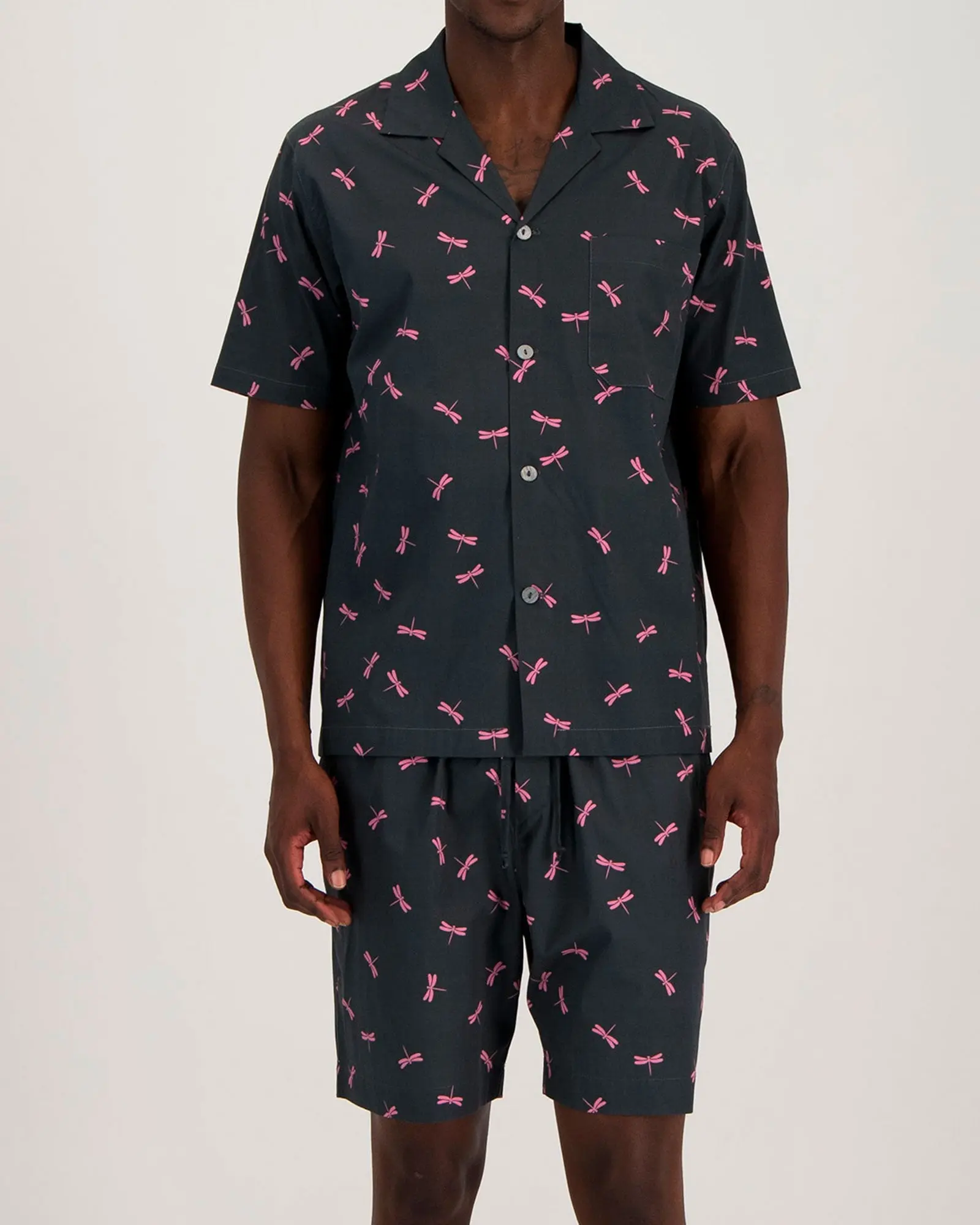 Mens Short Pyjamas - Dragonflies