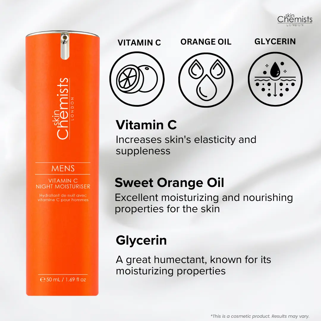 Men's Vitamin C Night Moisturiser 50ml - Image 4