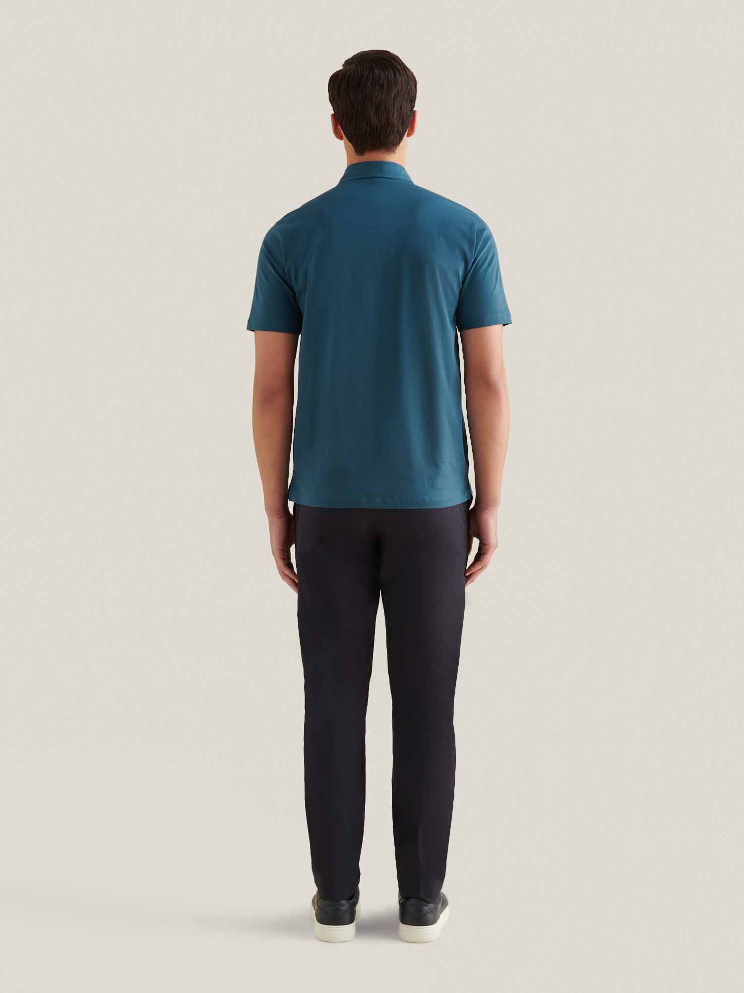 Mercerised Cotton Polo Shirt Stargazer - Image 4
