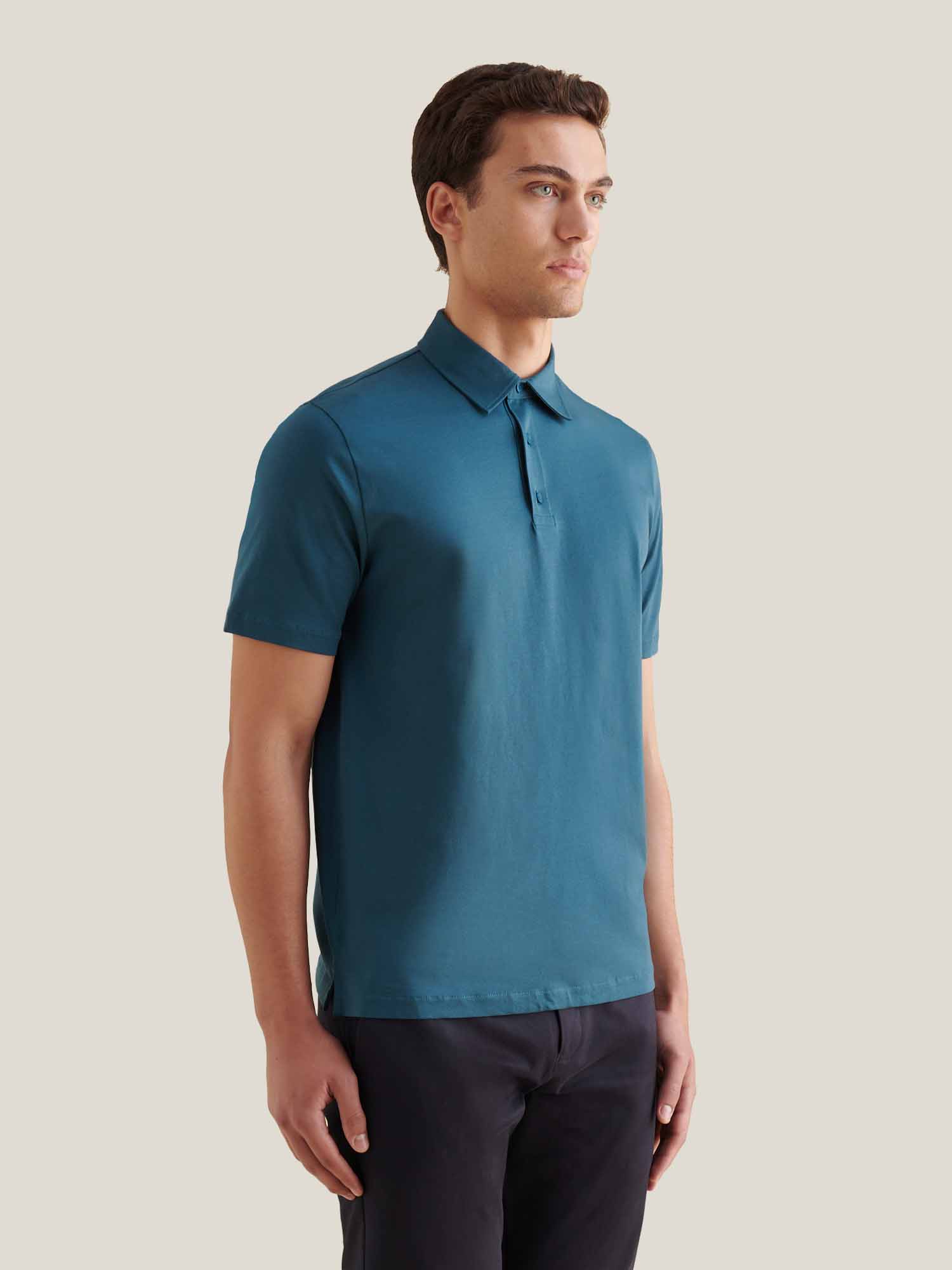 Mercerised Cotton Polo Shirt Stargazer - Image 6