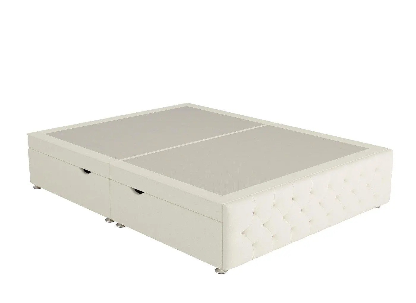 Messina Upholstered Ottoman Divan Base - Cream