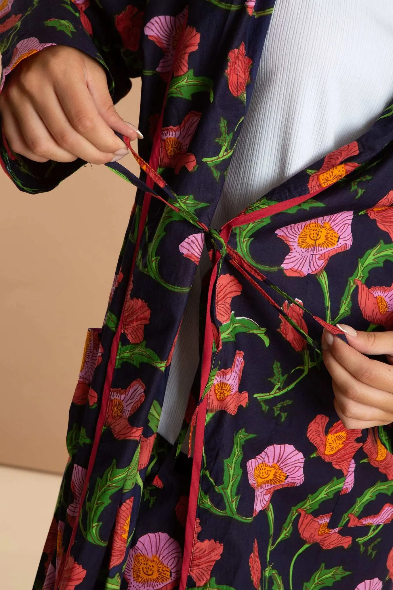 Midnight Sweetpea Women's Cotton Robe - Image 2